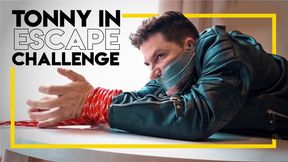 Tonny Tape in Escape Challenge (1080p) Gay Bondage - Gay Domination - Leather - Ropes - Gagged - BDSM