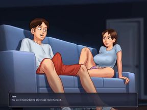 Summertime saga: stepbrother caught his stepsister watching porn and masturbating ep 103