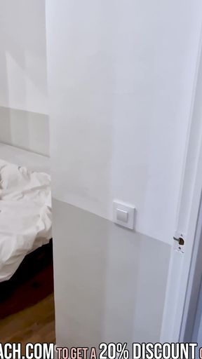 Teen Porn - 18 Year Old Stepdaughter Caught Masturbating by Stepmom - Intense Mutual Orgasm Outside the Door   Clip 3