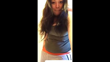 Zia is a chubby brunette with big boobs who likes to masturbate in front of the camera