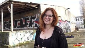 GERMAN SCOUT - Glasses Ginger Redheadh MILF Mona Einhorny First Time Porn at Hard Casting