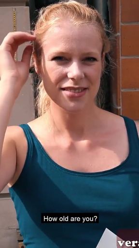 German blonde Skinny Slut try Real Blind date and fuck   Clip 1