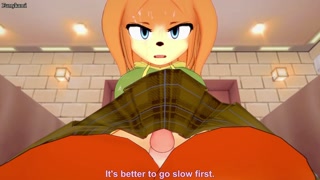 Tikal the Echidna from Sonic Gives You A Footjob Furry Style