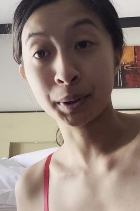 Hot Asian in Red Satin