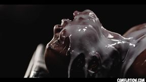 Extreme Interracial Cumflation - Sexy Black Girl Zaawaadi Filled With Loads Of CUM Inside Her Pussy