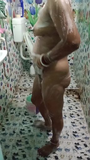 Odia Married couples missionary fuck in bathroom