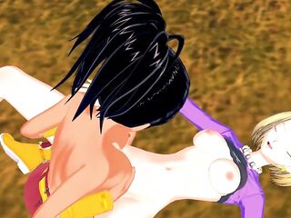 Shemale hentai Android eighteen gets her jock sucked by Kale - Dragon Ball Super Futa Comics.