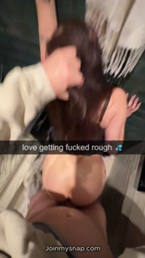 19 Year Old College Girl Caught Fucking in a Public Bathroom - Snap Compilation