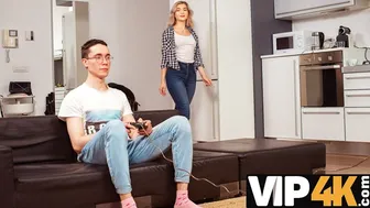 Tiny titted blonde stepsister Anna Krowe gets fucked by nerdy stepbrother
