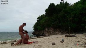 Lonely beach fuck - amateur Russian couple