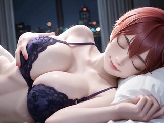 Breasty StepSister Jerk U Off And Rides Your Ramrod Unitl U Cum Inside - AI
