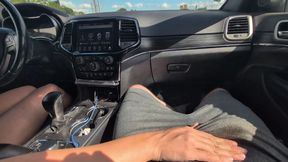 Cumshot All Over Car From Handjob
