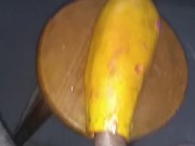 A PELO COGIENDO CON UNA PAPAYA (FETICHE DE LA FRUTA) 🍑🍌