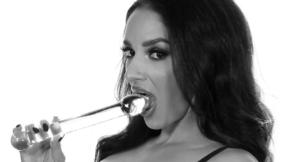 ”Luscious Sheena Ryder deepthroats & rides prick in her lingerie”