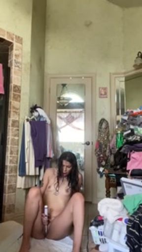 After shower masturbation with mommy’s toothbrush!