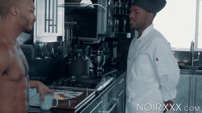 Big dicked Aaron Reese prepares a tasty cock meal for my mouth and ass