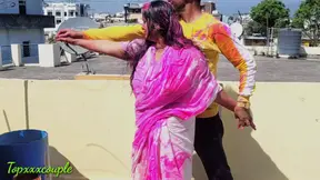 Hot Fuck on holi with widow sister-in-law.