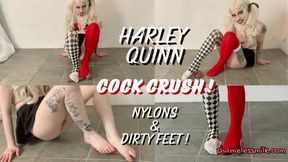 Harley Quinn Dildo CBT Ballbusting Foot Crush Trampling