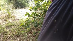 While Roaming in the Field, He Started Hitting the Hilt