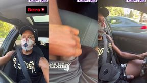 wanking my dick in my car in public