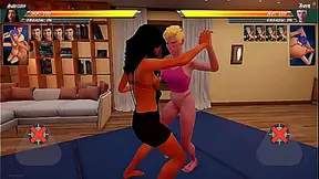 Anya Battles Aurora in Steamy Nude Clash from Fighter 3D