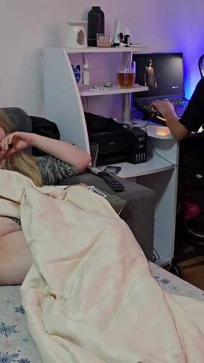 Spectacular moment from &quot;Horny Blonde BBW Wife Can&#039;t Wait for Her Husband to Stop Gaming and Makes Herself Cum&quot;