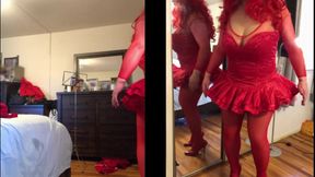 Deanna CD Doll Strips, Dildos and Shoots Her Hot Load