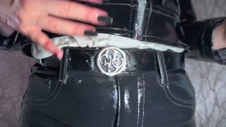 Messing myself in leather, licking armpits and getting peed on
