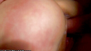 Passionate doggy-style penetration followed by a creampie received by an attractive y 28