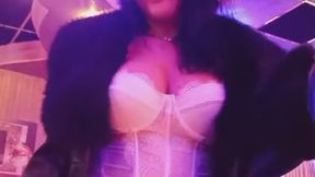 Private Club Dance – Seductive White Corset Performance in VIP Lounge