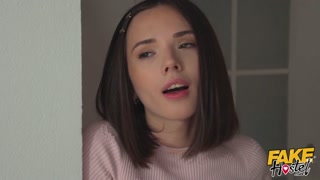 Fake Hostel - Lesbian threesome with hot natural babes after massage with pussy eating to orgasms