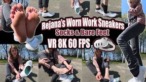 VR 3D 8K 180 60 fps | Rejana’s Worn Work Sneakers & Sweaty Socks – POV Close-Up