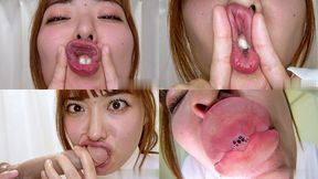 Jun Mizukawa - LIP FETISH - Showing off octopus kisses with sexy lips & dick kisses & subjective octopus kisses - 1080p