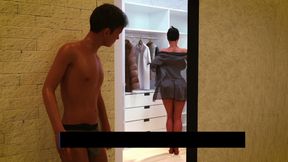 18 Plus Stepson Caught Stepmom Naked Then Masturbating His Big Cock