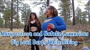 Maryroselove and Natalie Luxxurious Big Loud Burping Skills Outdoors While Hiking