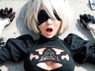 Nier Automata Hardcore,Creampie & Mulit Cum-YoRHa-NieR:2B(CG-Manga)-Aipornmix-[Generated Ai]