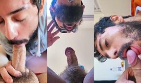Daddy’s Hairy Bearded Throat Fucked With Mile High Cumloads