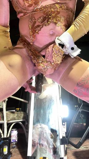 Sissy Bangs Dildo While Rock Hard