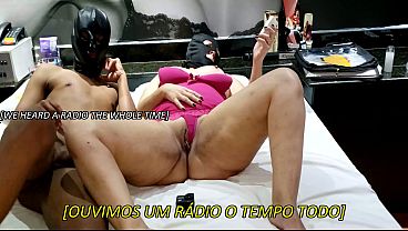 SUBBED - Amateur Hotwife Motel Threesome with 18yo Black Bull &ndash_ Pink Nightie Tease, Mutual Breast Play, BBC Nursing &amp_ Husband Joins Raw (Homemade Interracial Cuckold)