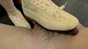 mistress puma shoejob cum