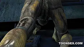 Alien Goddess Screams With Pleasure in Hot 3D Anal Adventure