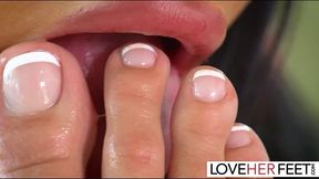 Queenie Sateen's foot porn trailer by Love Her Feet