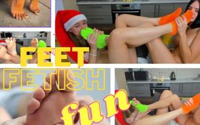 Lesb Sniffing and Sucking Smelly Feet