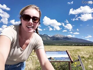 Bazookas out in Desert… Exposed Trip Vlog!! w Masturbating