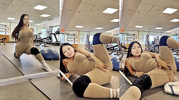 Hardcore Squirting at the Gym