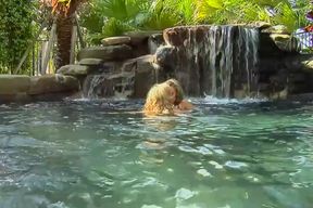 Lesbian hot sex outdoor in the water