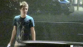 Kain Lanning Surprised by cumshot prank at bus stop – wild gay encounter 18+