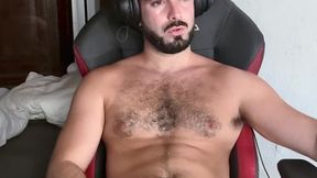 Cumming on chair