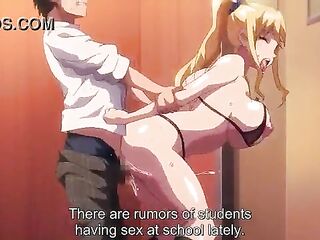 Hentai stepsister with anal beads gets screwed by brother in class
