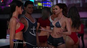 dominos beach 21: victory party start & christine s anniversary worry (sfw)